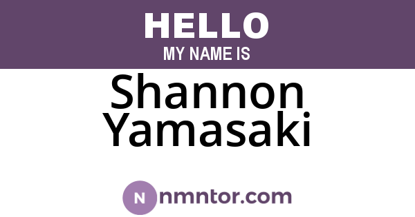 Shannon Yamasaki