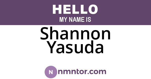 Shannon Yasuda