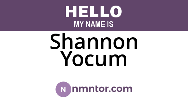 Shannon Yocum