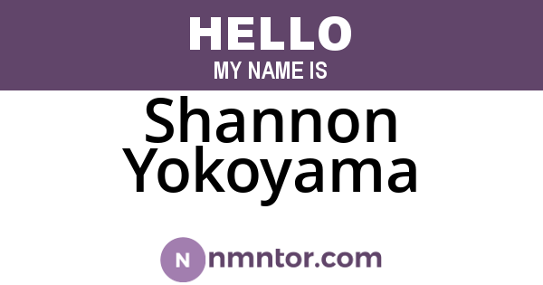 Shannon Yokoyama