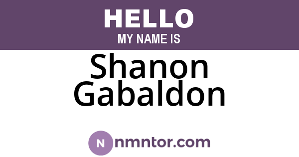 Shanon Gabaldon
