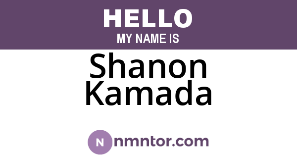 Shanon Kamada