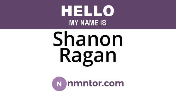 Shanon Ragan