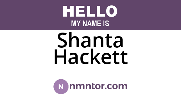 Shanta Hackett