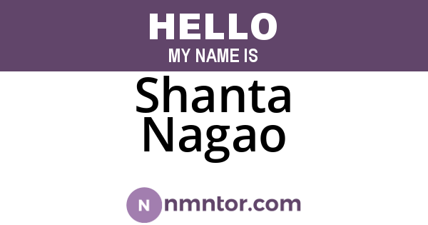 Shanta Nagao