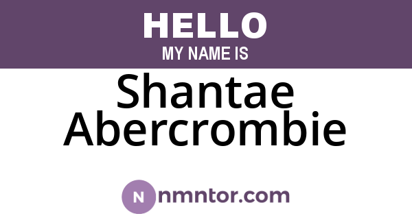 Shantae Abercrombie