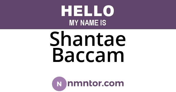 Shantae Baccam
