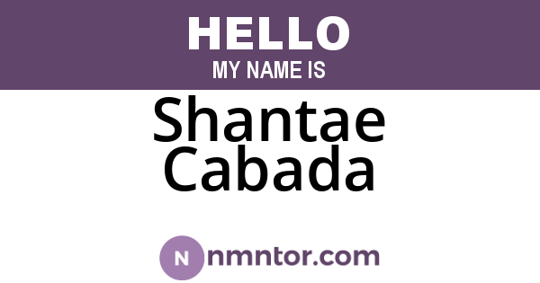Shantae Cabada