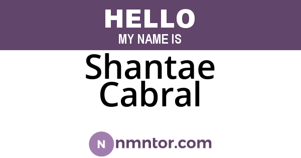 Shantae Cabral