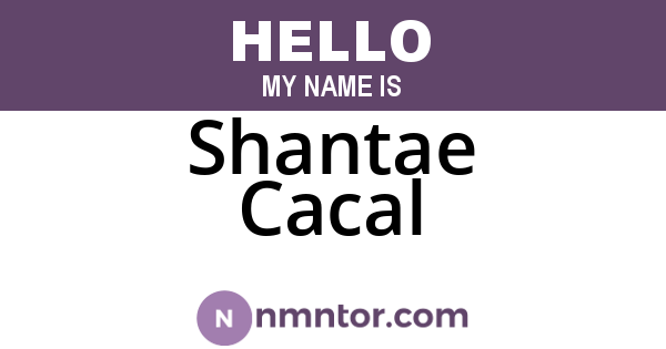 Shantae Cacal