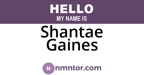 Shantae Gaines