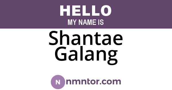 Shantae Galang