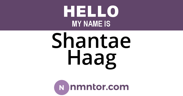 Shantae Haag