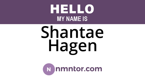 Shantae Hagen