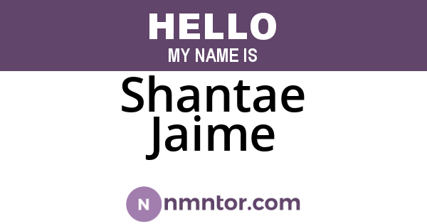 Shantae Jaime