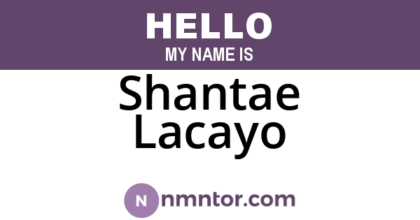 Shantae Lacayo
