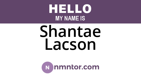 Shantae Lacson