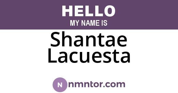 Shantae Lacuesta