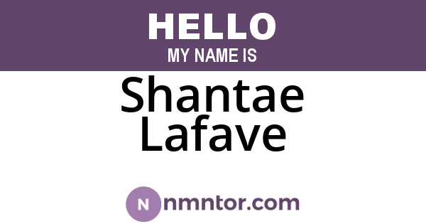 Shantae Lafave