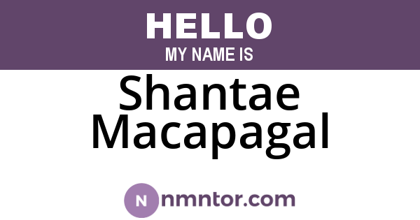 Shantae Macapagal