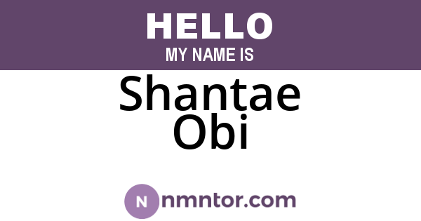 Shantae Obi
