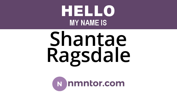 Shantae Ragsdale