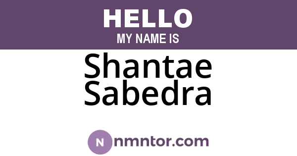 Shantae Sabedra
