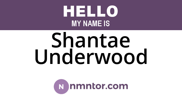 Shantae Underwood