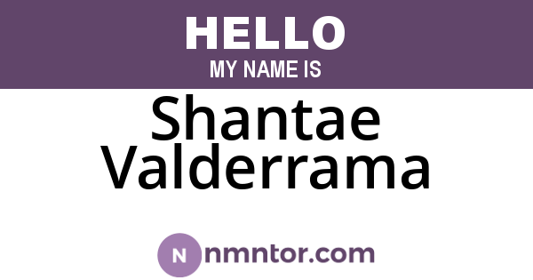 Shantae Valderrama