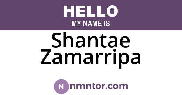 Shantae Zamarripa