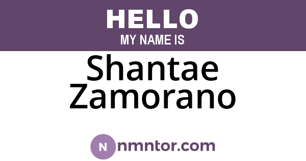 Shantae Zamorano