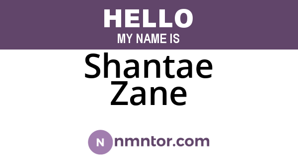 Shantae Zane