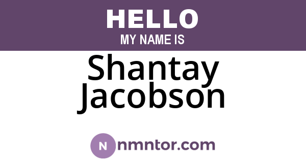 Shantay Jacobson