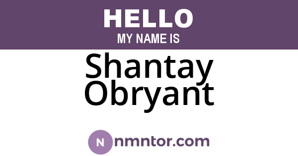 Shantay Obryant