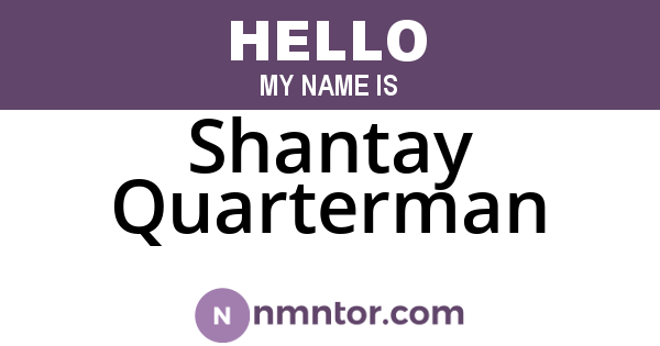 Shantay Quarterman