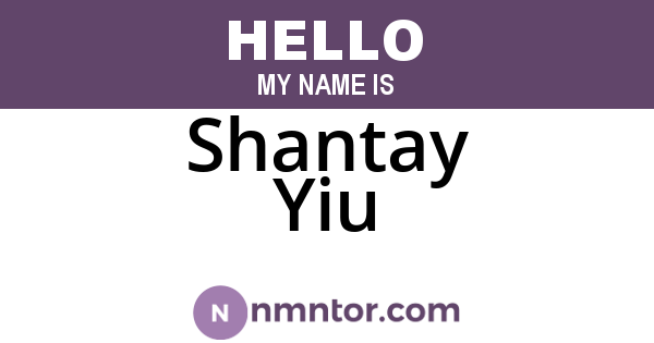 Shantay Yiu