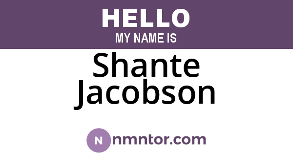 Shante Jacobson