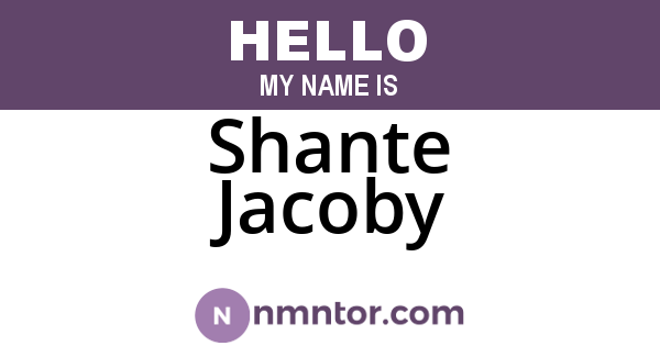 Shante Jacoby