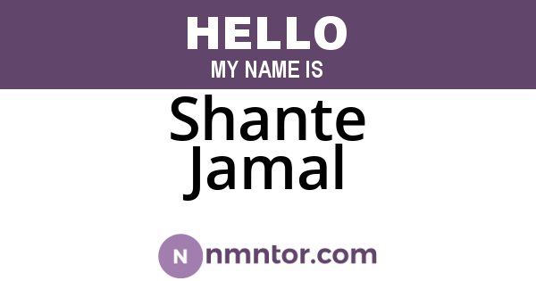 Shante Jamal