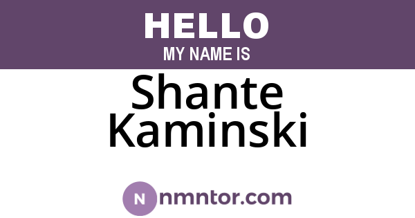Shante Kaminski