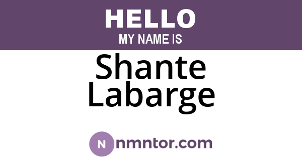 Shante Labarge