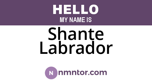 Shante Labrador