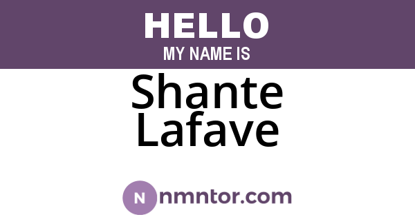 Shante Lafave