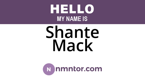 Shante Mack