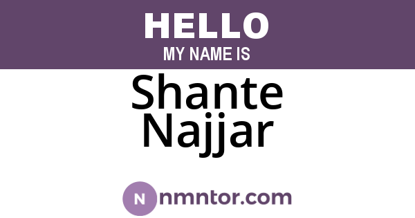 Shante Najjar