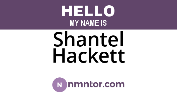 Shantel Hackett