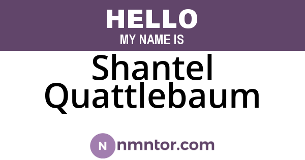 Shantel Quattlebaum