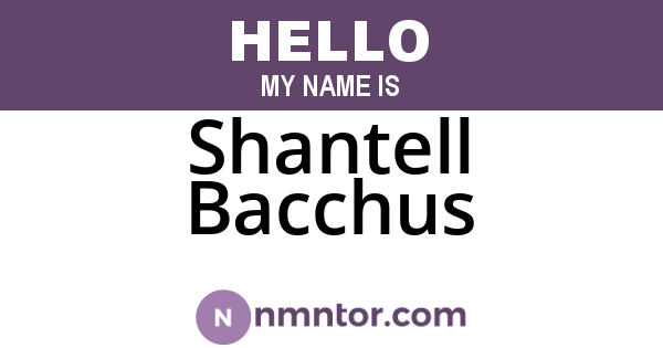 Shantell Bacchus