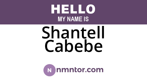 Shantell Cabebe