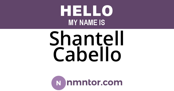 Shantell Cabello